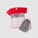 Conjunto Infantil Verão Masculino Boys Good Mood - Vermelho