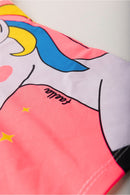 Conjunto Infantil Verão Feminino Unicórnio - Off